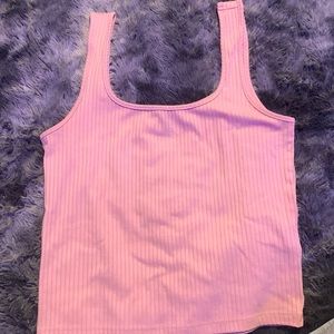 forever 21 pink ribbed tank